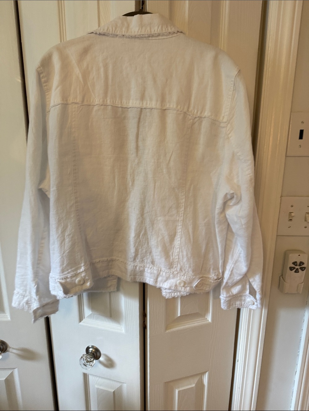 Lulu B White Linen Jean Jacket - XL - Picture 8 of 9